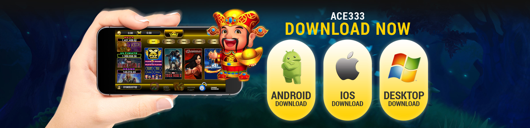 download game mesin slot online android, ios, windows, mac os ace333